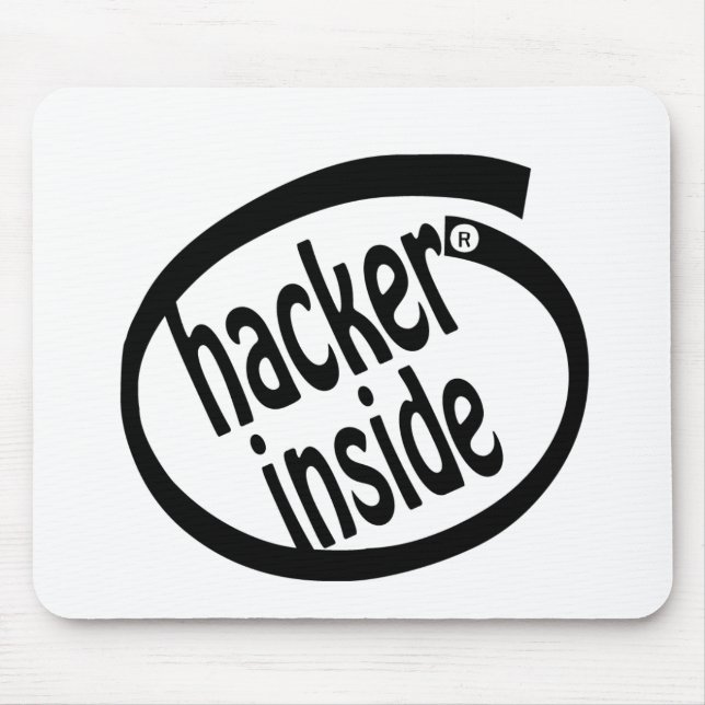 Hacker inside mouse pad (Front)