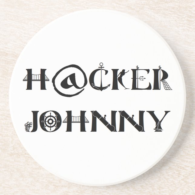 hacker johnny sandstone coaster (Front)