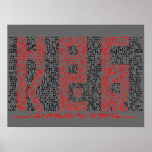 Hacker Manifesto Typography Art Poster