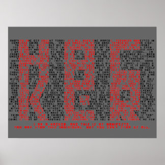 Hacker Manifesto Typography Art Poster