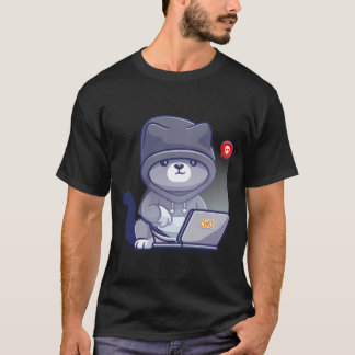 hacker programmer cat  T-Shirt