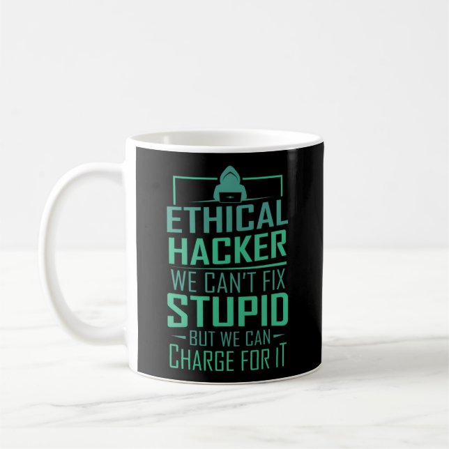 Hacker Programmer Coding Hacking Ethical Hacker Coffee Mug (Left)