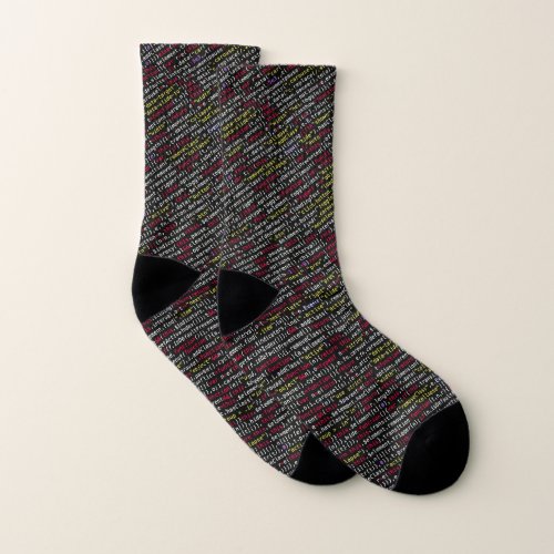 Hacker Socks _ Computer Code Pattern