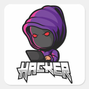 Hacker Square Sticker