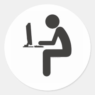 Hacker-T Classic Round Sticker