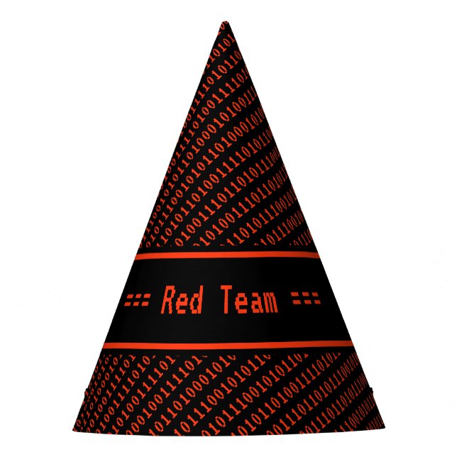 Hackers Red Team Offensive CyberSec Testing Party Hat (Front)