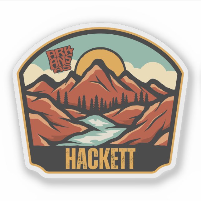 Hackett, Arkansas  Sticker (Front)