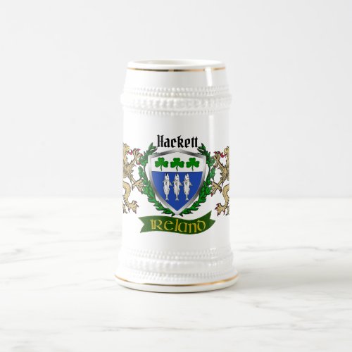 Hackett Irish Shield Beer Stein