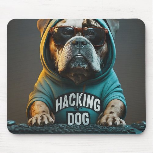hacking dog mouse pad