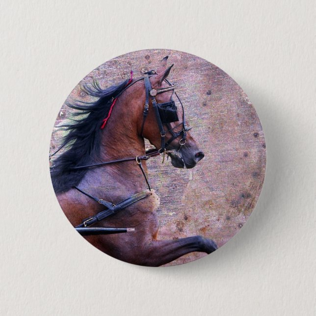 Hackney Grunge Pinback Button (Front)