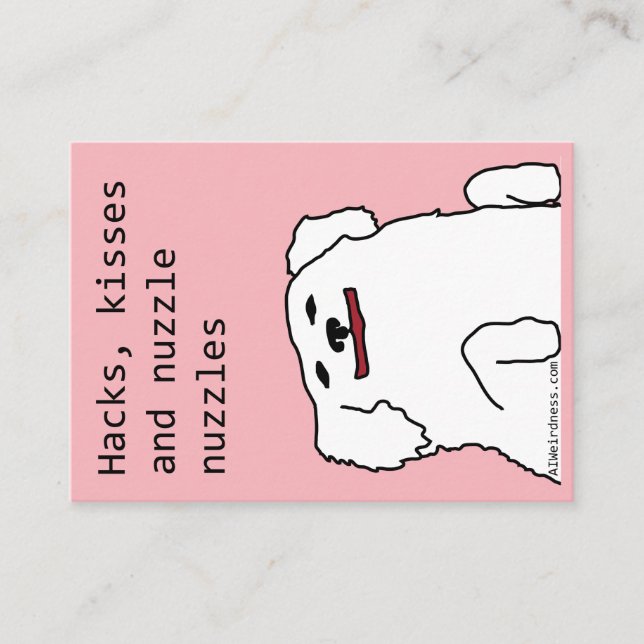 Hacks Kisses and Nuzzles - AI Valentine Enclosure Card (Front)