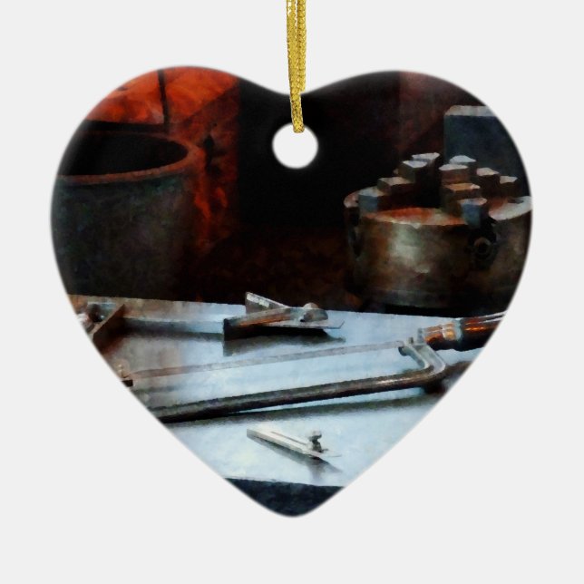 Hacksaw Ceramic Ornament (Front)