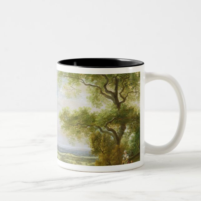 Hackwood Park, Hampshire (oil on canvas) Two-Tone Coffee Mug (Right)