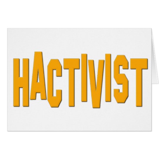 Hactivist Hacker Activist Card