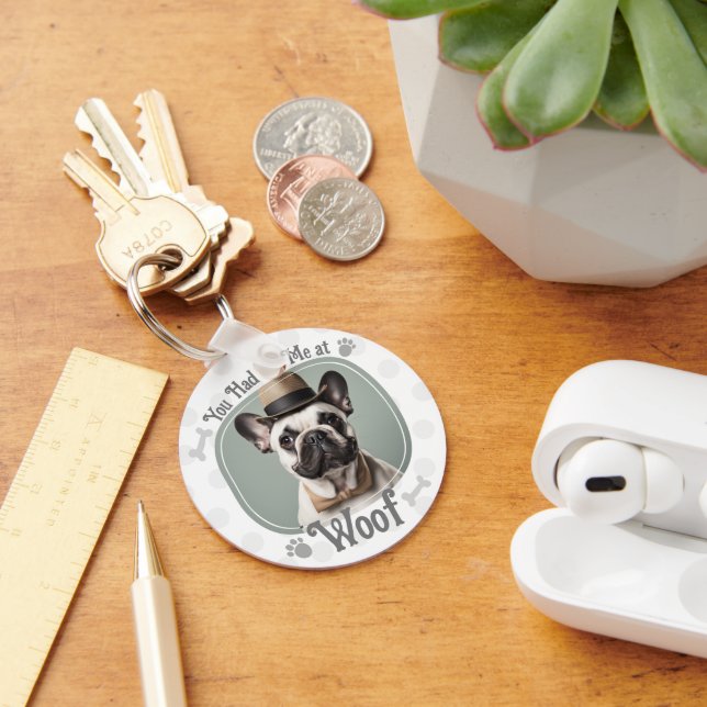 Had Me At Woof Pet Dog Photo Keychain (Desk)