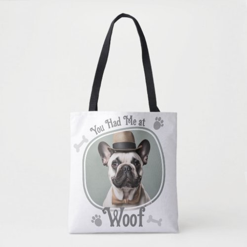 Had Me At Woof Pet Dog Photo Tote Bag
