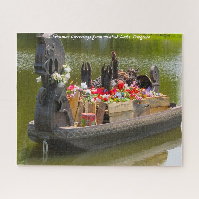 Hadad Lake Virginia.Christmas Greetings Jigsaw Puzzle (Horizontal)