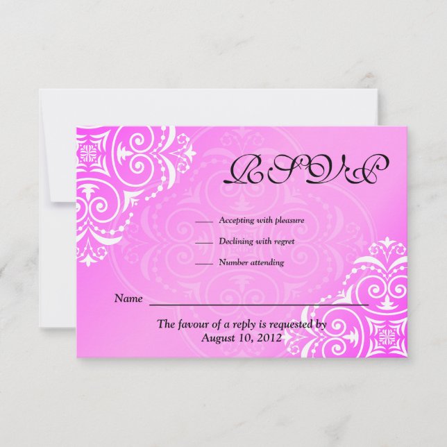 Hadassah custom Bat Mitzvah Invitation RSVP (Front)
