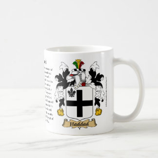 Haddad, the Origin, the Meaning and the Crest Coffee Mug