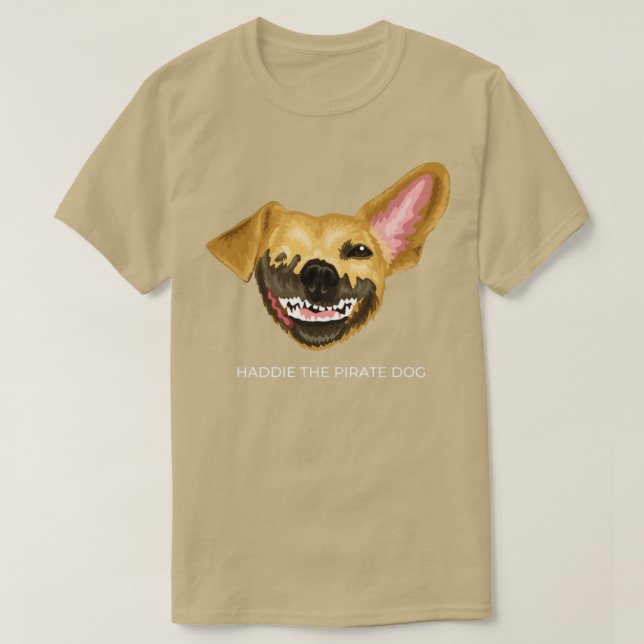 Haddie the Pirate Dog T-Shirt (Design Front)
