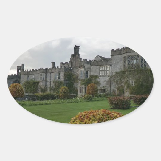 Haddon Hall and Gardens Oval Sticker