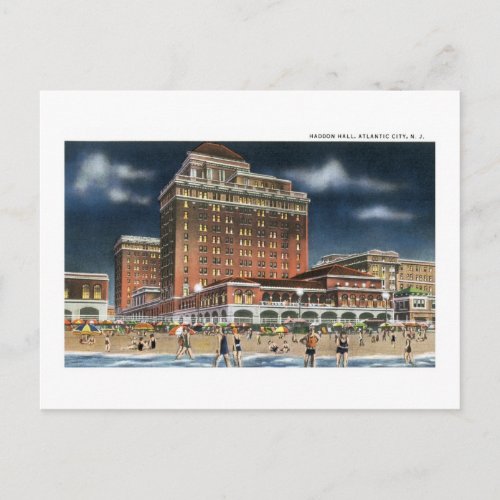 Haddon Hall Atlantic City NJ Postcard