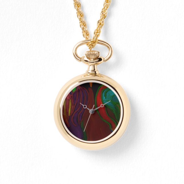 Hades Floral Arrangement Watch Necklace (Front)