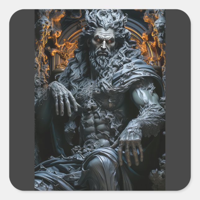Hades God of the Underworld Square Sticker (Front)