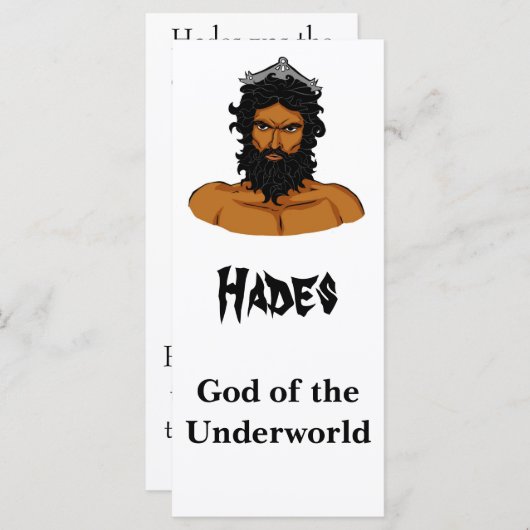Hades information card (Front/Back)
