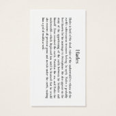 Hades Prayer Card (Back)