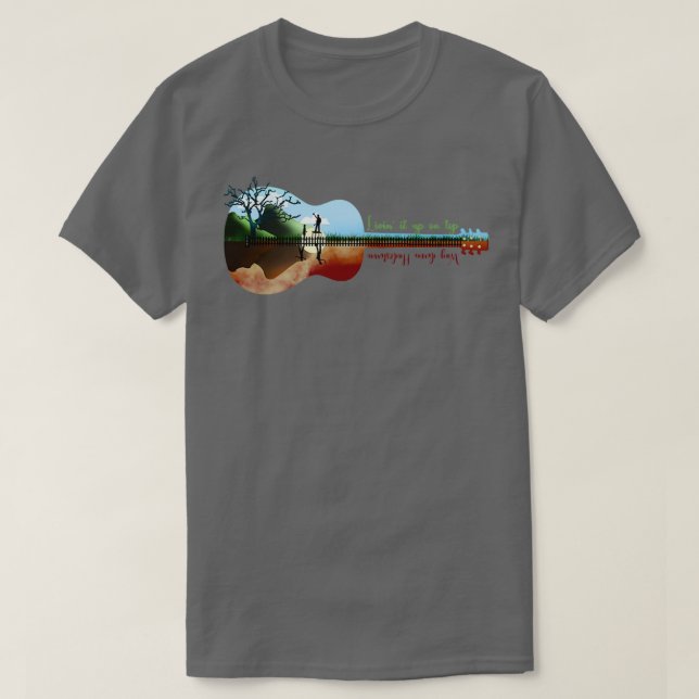 Hadestown guitar silhouette T-Shirt (Design Front)