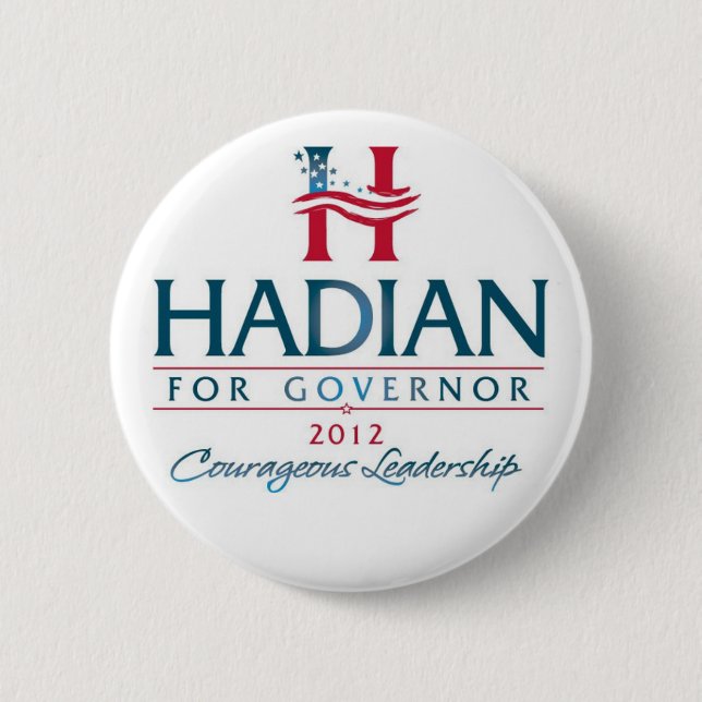 Hadian for Governor Pinback Button (Front)
