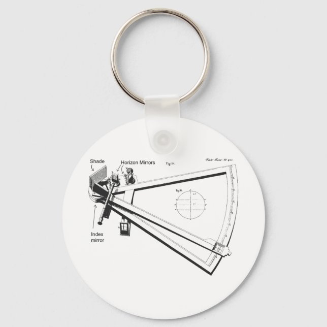 Hadley's octant keychain (Front)