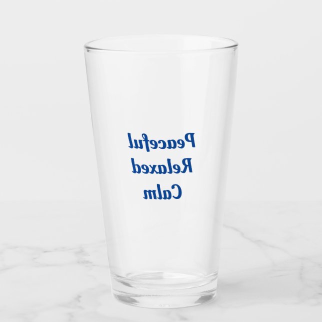 HADO Water Glass! Peaceful ~ Relaxed ~ Calm  Glass (Front)