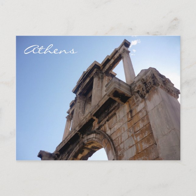 hadrian arch ancient postcard (Front)