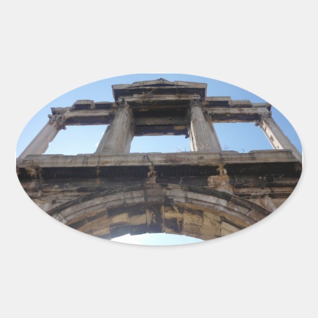 hadrian's arch oval sticker (Front)