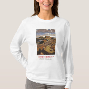 Hadrian's Wall and Sheep British Rail Poster T-Shirt