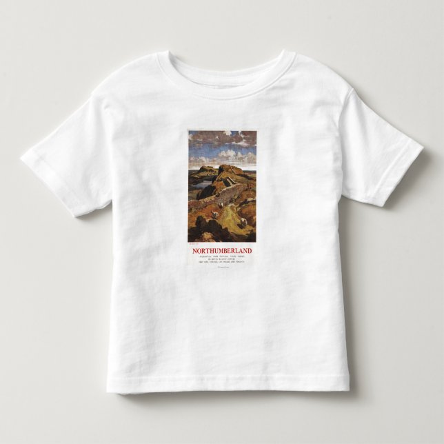 Hadrian's Wall and Sheep British Rail Poster Toddler T-shirt (Front)