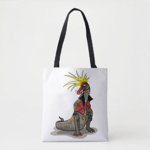 Hadrosaurus Dinosaur Dressed As A Punk. Tote Bag