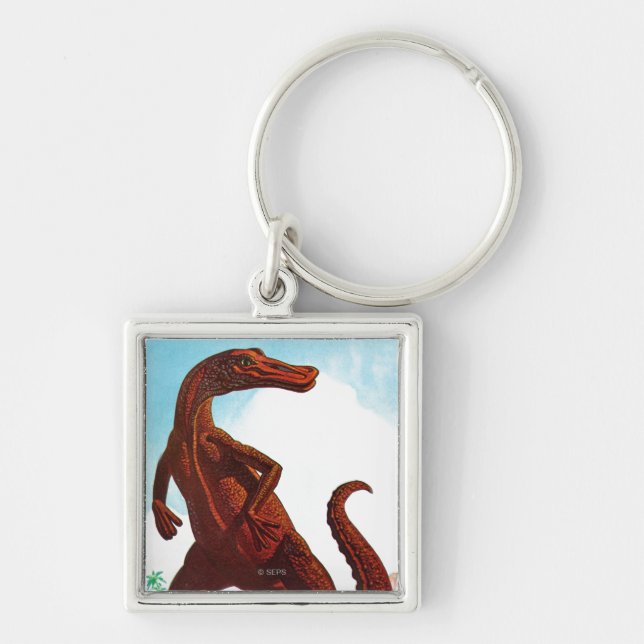 Hadrosaurus Dinosaur Keychain (Front)