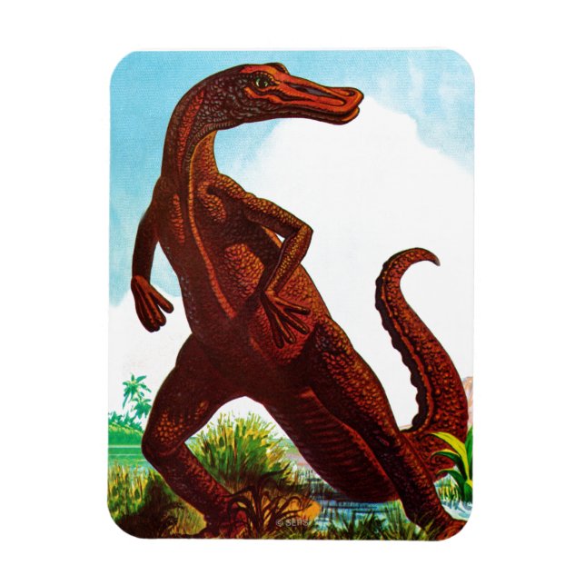 Hadrosaurus Dinosaur Magnet (Vertical)