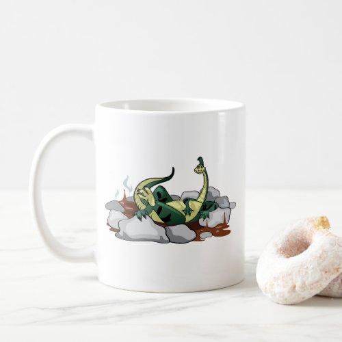 Hadrosaurus Relaxing In A Jacuzzi Coffee Mug