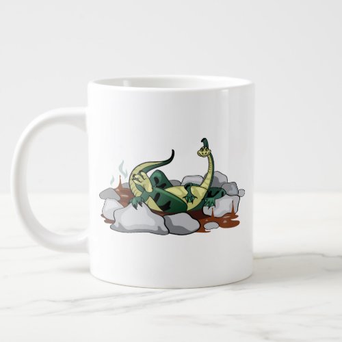 Hadrosaurus Relaxing In A Jacuzzi Giant Coffee Mug