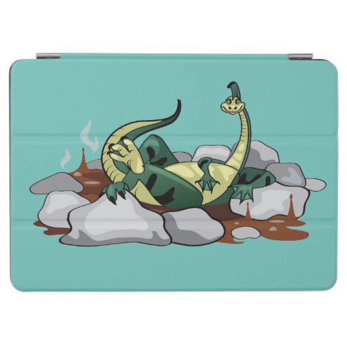 Hadrosaurus Relaxing In A Jacuzzi iPad Air Cover