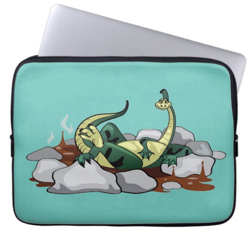 Hadrosaurus Relaxing In A Jacuzzi Laptop Sleeve