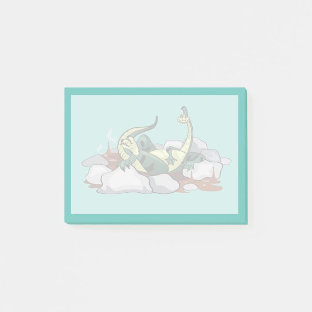Hadrosaurus Relaxing In A Jacuzzi. Post-it Notes (Front)