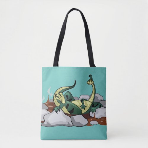 Hadrosaurus Relaxing In A Jacuzzi Tote Bag