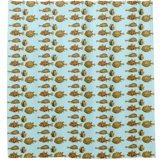 Haeckel Fish Shower Curtain (Front)