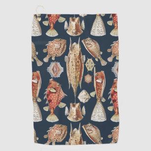 Haeckel Ostraciontes Tropical Fish Nature Art Golf Towel