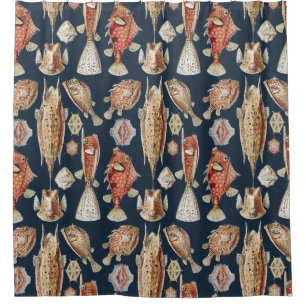 Haeckel Ostraciontes Tropical Fish Nature Art Shower Curtain